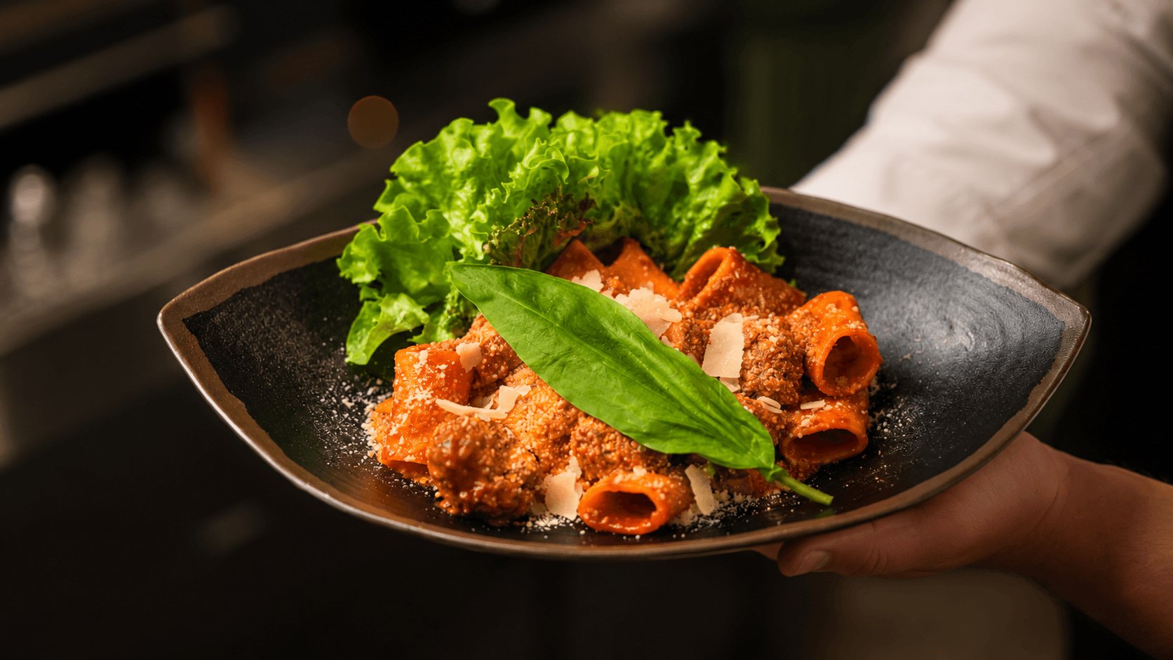 Paccheri con Polpette